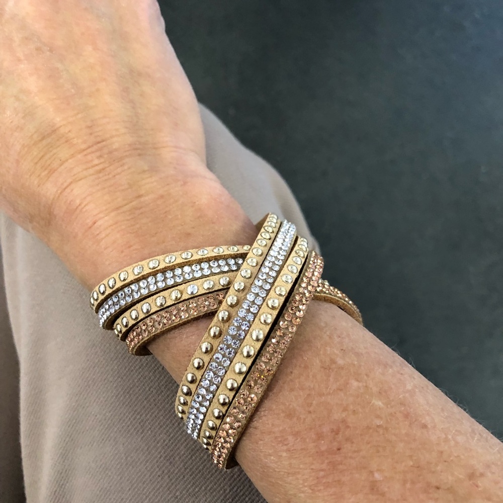 Similar Bar 3leather wrap bracelet w/various sizes